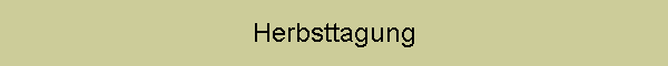 Herbsttagung